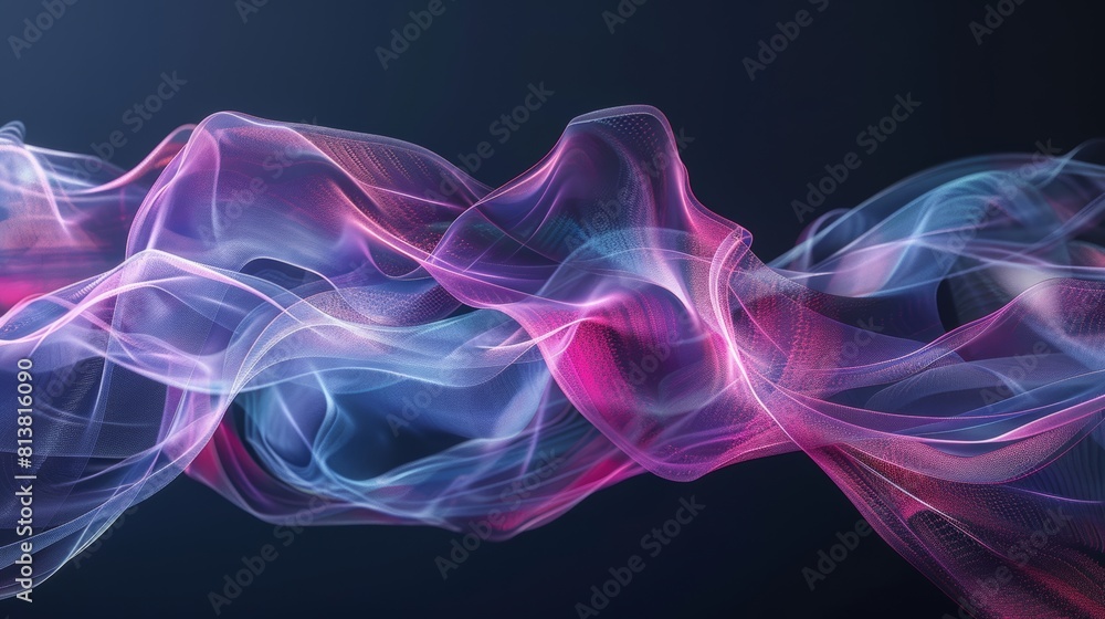 Poster A captivating flow of data streams, represented by elegant lines and curves that gracefully intertwine and converge.