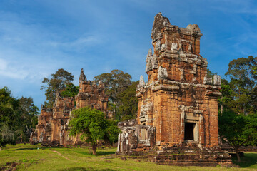 Towers of Prasat Suor Prat in Cambodia