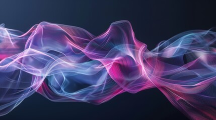 Obraz premium A captivating flow of data streams, represented by elegant lines and curves that gracefully intertwine and converge.