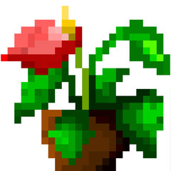 Plant pixel art - Anthurium flower