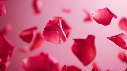 Petals Stock Image with roses flying petals