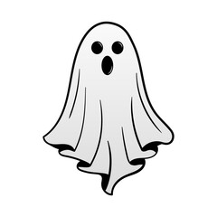 Flying ghost icon. Cute ghost icon. Flat style. Vector icon