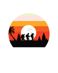 Vector summer graphic t shirt design