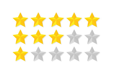 Star Rating of Iconi. Flat Style. Vector icons