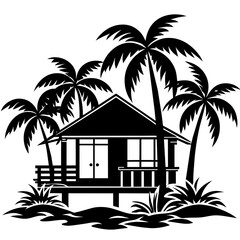 beach-shack-black-vector-silhouette-on-white-backg