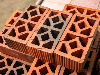 bricks that will be used to ventilate the house with creative patterns