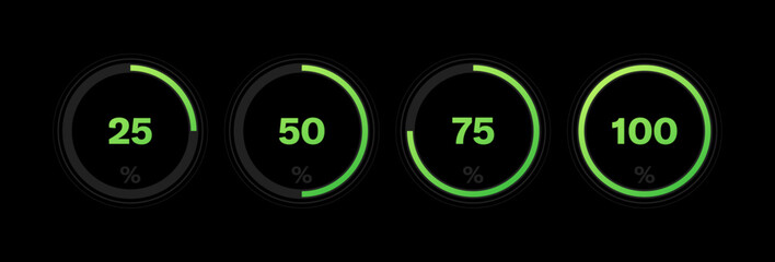 Icon Load Line. Steps to Load an Icon. Flat Style. Vector icons