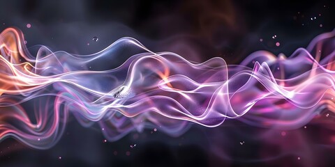 Fototapeta premium Dynamic D color splash waves on futuristic rainbow chrome texture background. Concept Color Splash Photography, Dynamic Waves, Futuristic Design, Rainbow Chrome Texture, Abstract Art