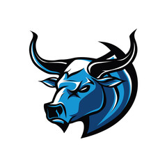 Vector design of cow head on white background.