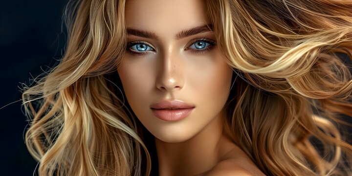 Woman with long blonde hair. Concept Fashion Photography, Elegant Portraits, Blonde Ambition, Hair Care, Beauty Trends