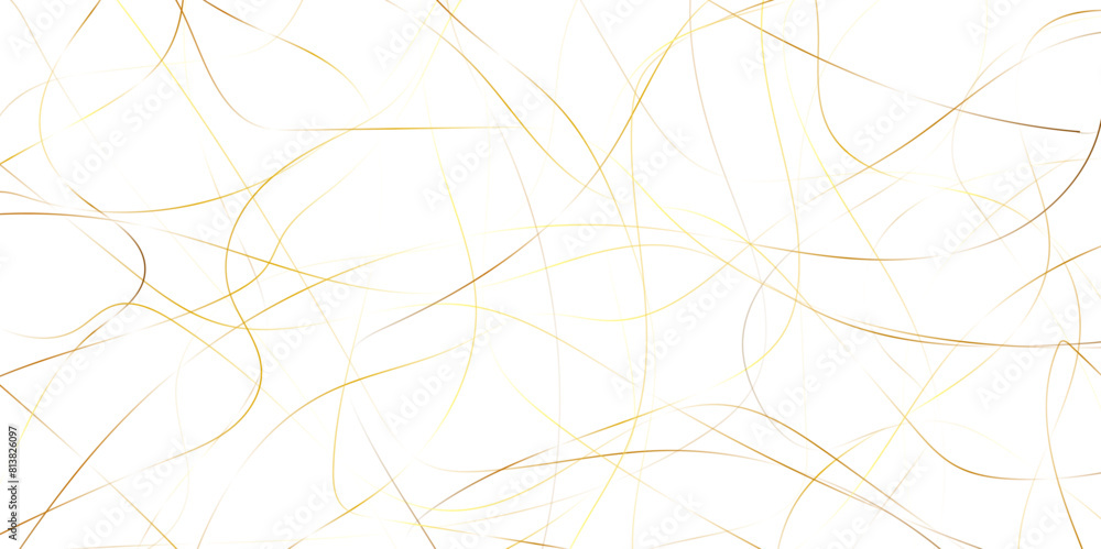 Poster hand drawn lines. abstract pattern wave simple seamless, background. golden transparent material in 