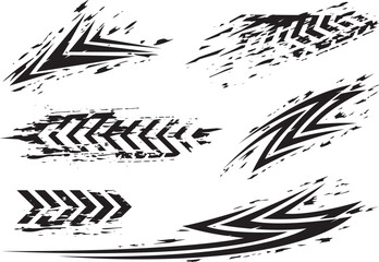 Wrap Design For Car vectors. car stickers stripes. mud splash abstract template