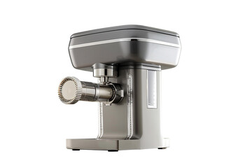 A professional-grade juicer with a heavy-duty motor and a durable stainless steel juicing screw isolated on a solid white background.