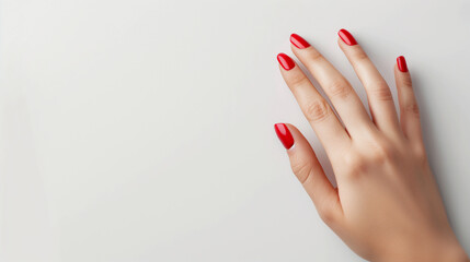 hand with red manicure