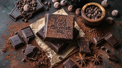 chocolate bars and other chocolate products. AI generate illustration