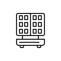 Waffle maker outline icons, minimalist vector illustration ,simple transparent graphic element .Isolated on white background