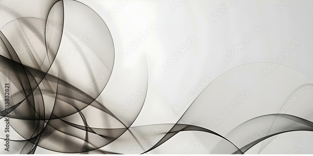 Poster elegant minimalist design featuring intersecting lines and circles in subdued taupe hues. concept mi