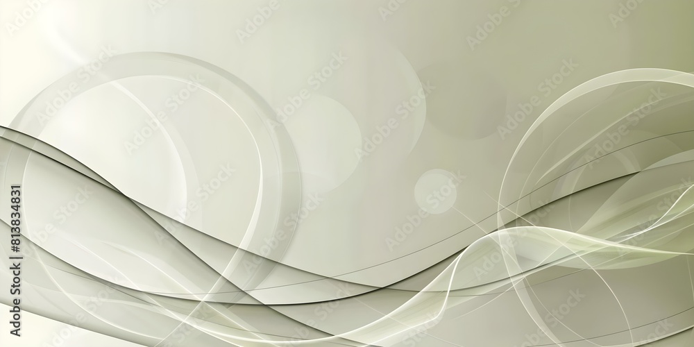 Poster chic minimalist design with intersecting lines and circles in soft taupe tones. concept minimalist d