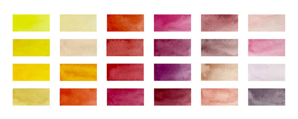 collection of watercolor strokes