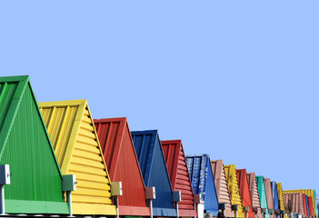 beau défilé de hangar s colorés
