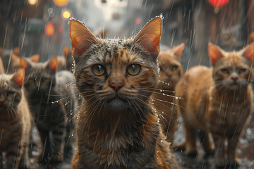 An elegant and majestic cat posing gracefully, showcasing its natural beauty and charming demeanor.