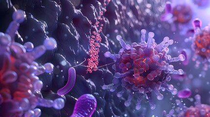 Detailed 3D Diagram Illustrating Insulin s Effects on Cellular Senescence and Aging Processes