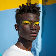 Queer Boy with Yellow Eyeshadow