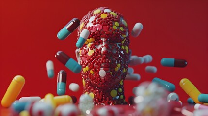 3D Rendering of Insulin Protecting Mental Health