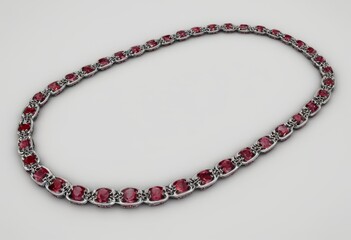 Obraz premium silver chain with rubies