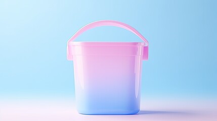 plastic bucket isolated on pastel background