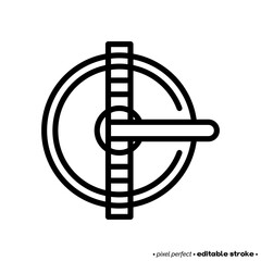 Water sewage treatment thin line icon. Water filtration. Pixel perfect, editable stroke. Vector illustration.