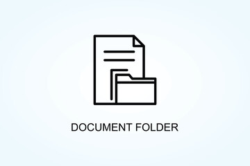 Document Folder Vector  Or Logo Sign Symbol Illustration