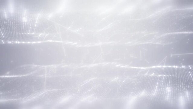 Abstract plexus particle futuristic technology lines and dots network datum connection cyberspace concept. Presentation Business and science digital moving on clean white background.