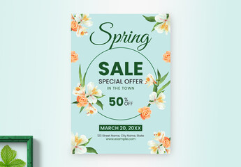 Spring Sale Flyer Layout Template