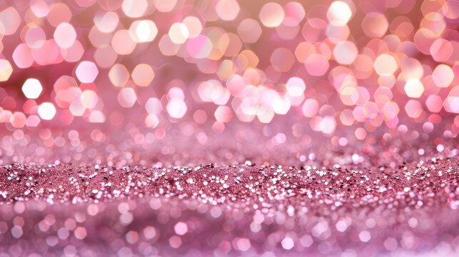 A charming pink girly backdrop adorned with shimmering glitter sparkles sets the stage for a kids party inspired by the dazzling style of LOL doll surprises This decorative scrapbook paper 