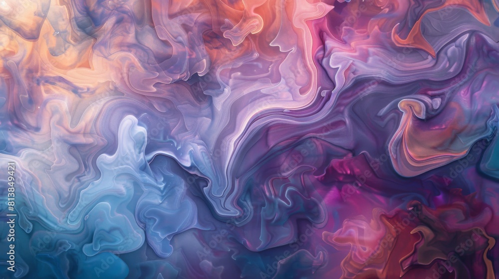 Poster Swirling blend of colors creating a vibrant abstract art pattern with a marbled effect.