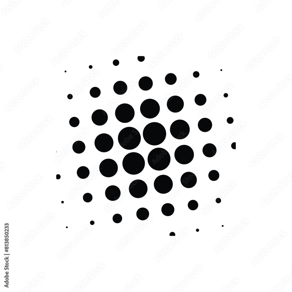 Poster doted halftone circles, circle halftone element, pop art style, halftone dot pattern, comic backgrou
