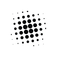 Doted halftone circles, Circle halftone element, Pop art style, halftone dot pattern, Comic background. Pattern with circles, halftone dotted backdrop. sun burst dots