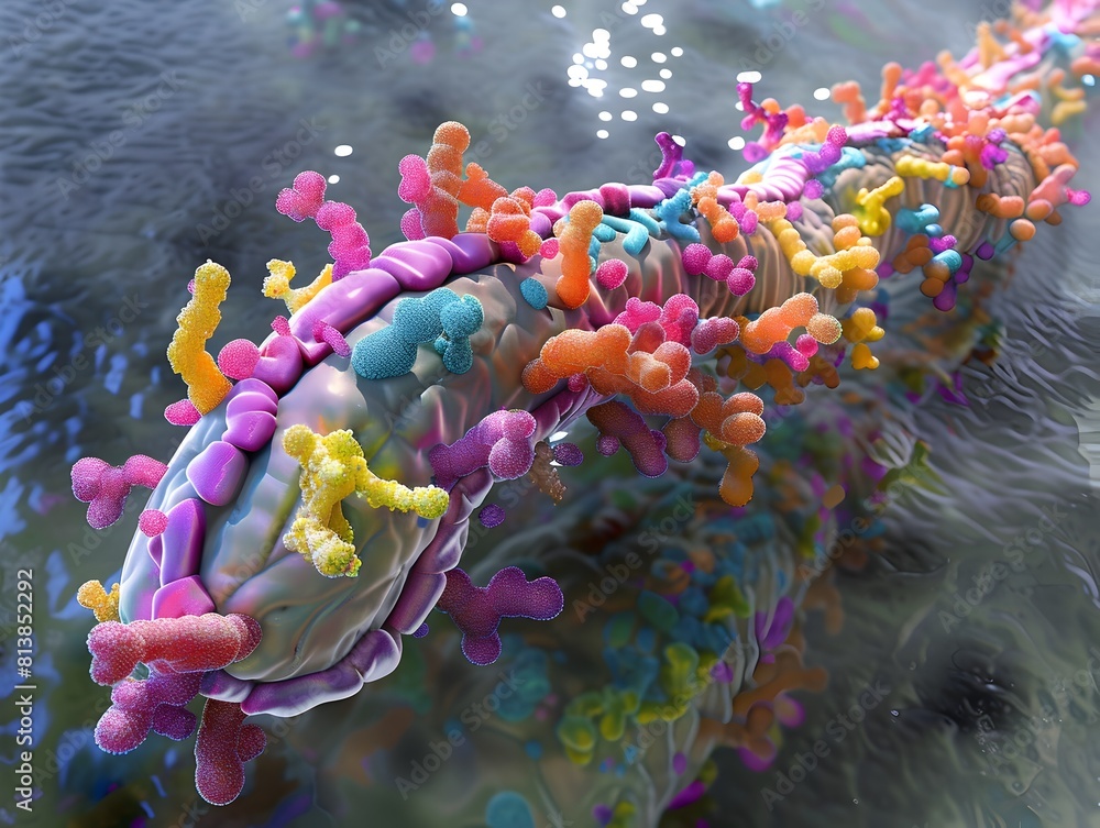 Aufkleber bacterial quorum sensing a d visualization of microbial communication and gene expression