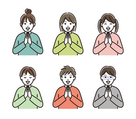 いただきますをする子供のセット