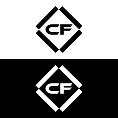CF logo. C F design. White CF letter. CF, C F letter logo design. Initial letter CF linked circle uppercase monogram logo. C F letter logo vector design. 