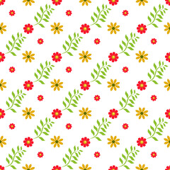 Flat floral pattern design
