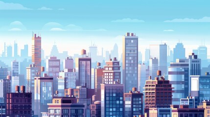 wallpaper of a cityscape with high building