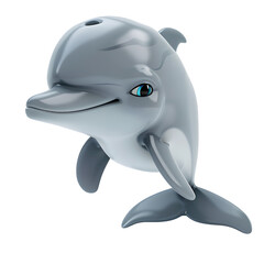 Cute gray dolphin