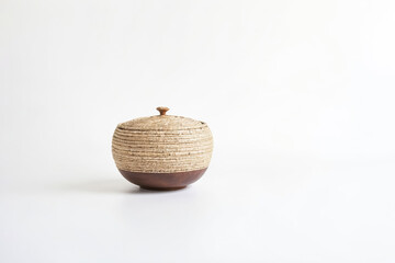 Handcrafted Woven Bowl with Lid