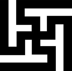 Obraz premium Abstract geometric decoration. Simple, minimalistic, simple flat black geometric design element 