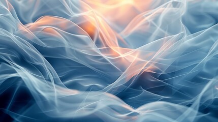Detailed view of a layered blue and orange abstract background with intricate patterns and blending colors