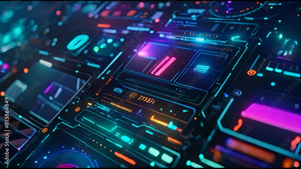 Poster concept design for ui frame interface 4k | 3840 x 2160 | 0:30 sec. frame concept with brackets, equa