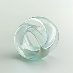Abstract glass swirl design on a light background.