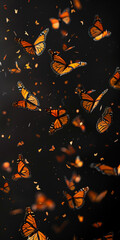 a colorful collection of butterflies